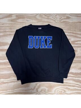 Vintage 00s University Of Duke Blue Devils Dodgers Tag Black Sweatshirt Sz M